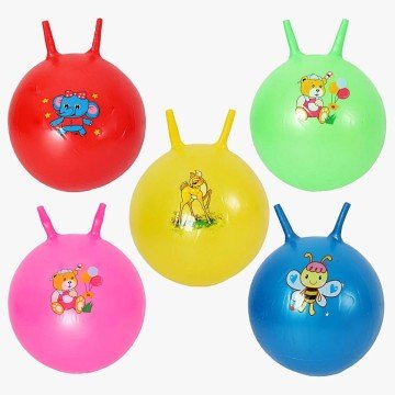 Фото1.М'яч для фітнесу діаметр 35 см, висота з вушками 40 см, у пакеті (СИНІЙ)