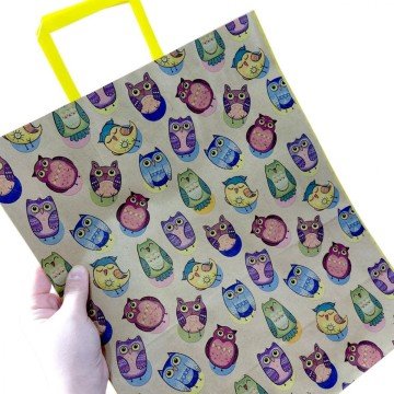 Фото2.Пакет паперовий з ручками бурий (5 шт в пакуванні) 32х15х38 см