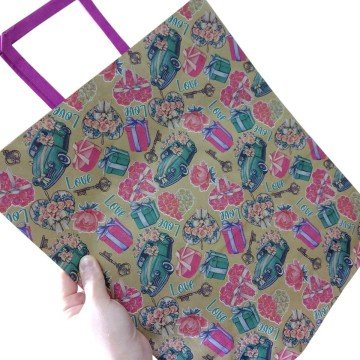 Фото2.Пакет паперовий з ручками бурий (5 шт в пакуванні) 32х15х38 см