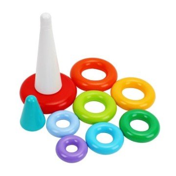 Фото1.Іграшка «Пірамідка ТехноК» 31 см (9 елементів)