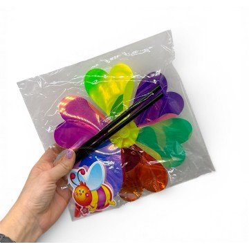 Фото1.Вітрячок (400) ЦІНА ЗА 1 ШТУКУ (МІКС ВИДІВ), дизайн середини вітрячка може відрізнятись