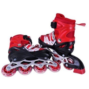 Фото1.Роликові ковзани розмір M (34-37) колеса PVC (ЧЕРВОНІ)