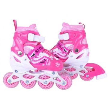 Фото1.Роликові ковзан  розмір S (30-33) колеса PVC (РОЖЕВІ)