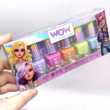 Фото1.Лак для нігтів яскравих кольорів, 5 шт.