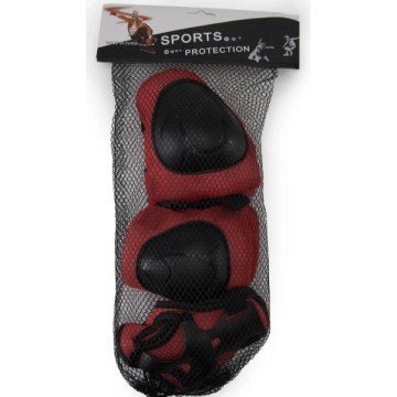 Фото1.Набiр захисту наколінники, налокітники, в сітці (ЧЕРВОНИЙ)