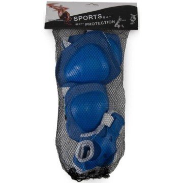 Фото1.Набiр захисту наколінники, налокітники, в сітці (СИНІЙ)