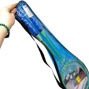 Фото1.Бадмiнтон 2 ракетки (волосінь) у чохлі 65 см (БЛАКИТНИЙ)