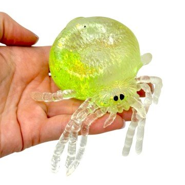 Фото1.Антистрес жуйка-тягучка Павучок (САЛАТОВИЙ) 10см