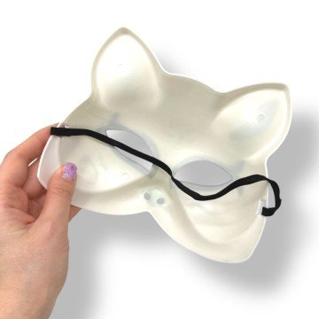Фото1.Маска Японської лисиці (БІЛО-БЛАКИТНА)