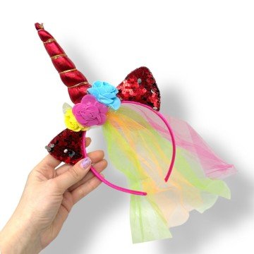 Фото1.Обруч, що світиться Єдиноріжка (ЧЕРВОНИЙ)