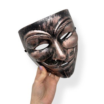 Фото1.Маска Гая Фокса (анонімус), бронзова