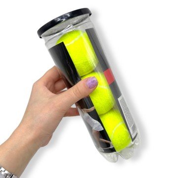 Фото1.Мʼяч для тенісу 3 мʼячики в наборі, в колбі