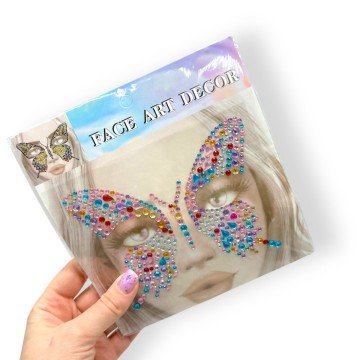 Фото1.Наліпки-стрази для обличчя (блакитний)