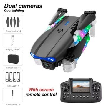 Фото1.Квадрокоптер на радіокеруванні E 99 D PRO (36) підсвічування, оберти, керування з додатка, Wi-fi кам