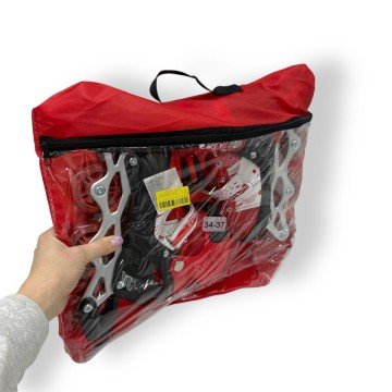 Фото1.Ролики, колеса PVC розмір M (34-37) в сумці (ЧЕРВОНІ)