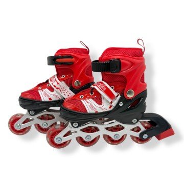 Фото1.Ролики колеса PVC розмір S (30-33) в сумці (ЧЕРВОНІ)