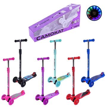 Фото1.Самокат дитячий 4-х коліс. MAXI, колеса PU світяться (ЗЕЛЕНИЙ)