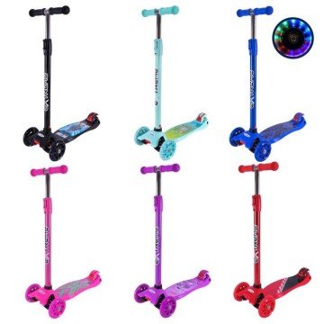 Фото4.Самокат дитячий 4-х коліс. MAXI, колеса PU світяться (ФІОЛЕТОВИЙ)