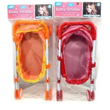 Фото1.Візок для ляльки лежачий (ЧЕРВОНИЙ)