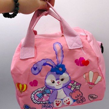 Фото3.Сумочка текстильна, одне відділення, знімний регульований ремінець (РОЖЕВА)