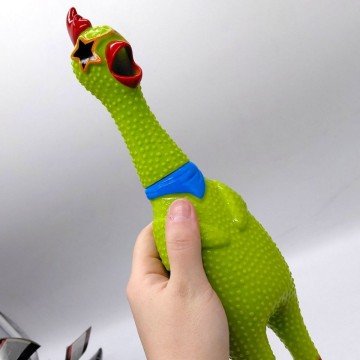 Фото1.Антистрес “Курка крикун”, кричить при натисканні (ПОМАРАНЧЕВИЙ)