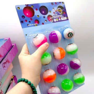 Фото1.М'ячик стрибунець 4,5 см (12шт на листі)