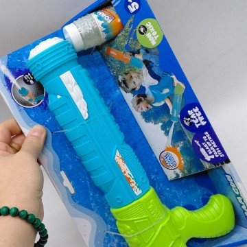 Фото1.Водний пістолет, стріляє піною  (ЗЕЛЕНО-БЛАКИТНИЙ) 30 см