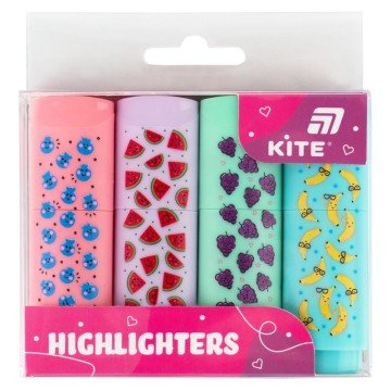 Фото1.Маркер Highlighter, Kite, набір 4-х, пастель Kite (293529)