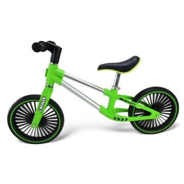 Фото1.Велобіг сталевий, колеса 12 дюймів PU,зелений (у короб. 63*16*43 см)