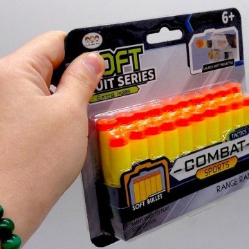 Фото3.М`які патрони (20 штук) з присосками, на листі