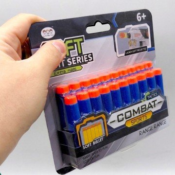 Фото3.Мʼякі патрони (20 штук) із присосками, на аркуші