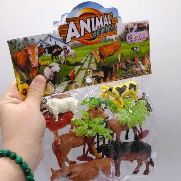 Фото3.Тварини домашні (11 елементів, 8 тварин, аксесуари, у пакеті)
