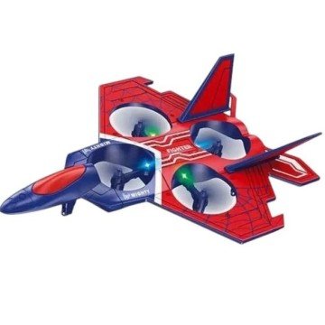 Фото1.Літак на радіокеруванні (трюки, підсвічування, пульт 2.4 GHz, акумулятор, запасні лопаті, в коробці)