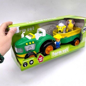 Фото5.Трактор, підсвічування, звуки, 3 фігурки, в коробці
