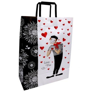 Фото1.Пакет паперовий КРАФТ білий 