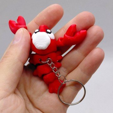 Фото1.3D Брелоки CUTE CHEF LOBSTER / ШЕФ ЛОБСТЕР KEYCHAIN, 3D друк OYTOY (298116)