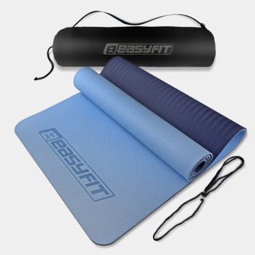 Фото1.Килимок для йоги (блакитний з синім) в чохлі EasyFit (298889)