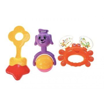 Фото1.Набір брязкалець в колбі, (рожевий) huan le xing toys (300779)