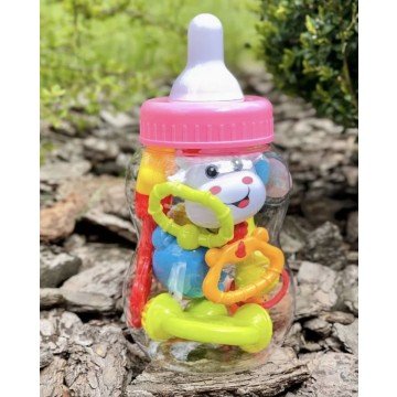 Фото1.Набір брязкалець в колбі, (РОЖЕВИЙ) huan le xing toys (300782)