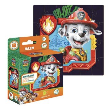 Фото1.Пазли дитячі на 24 елементи «Маршал», Щенячий патруль / Paw Patrol Dodo (303144)