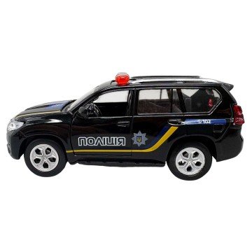 Фото1.Автомодель – TOYOTA PRADO ПОЛІЦІЯ (чорний) TechnoDrive (305155)