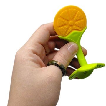 Фото2.Силіконовий прорізувач Фрукти в пакеті (ПЕРСИК) Mega Zayka (305671)