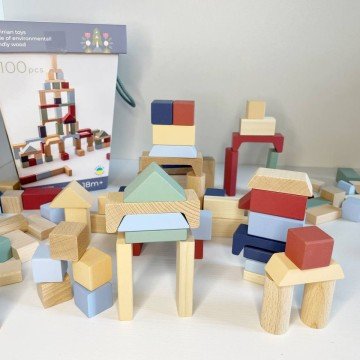 Фото1.Дитячий конструктор «Cubika 3»/Wooden blocks construction kit «Cubika 3» Cubika (306026)