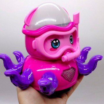 Фото1.Восьминіг-дайвер на батарейках, в коробці (РОЖЕВИЙ) YG Toys (307356)