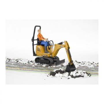 Фото1.Набір іграшковий. Мікро-екскаватор JCB 8010 CTS та фігурка (13.5х6.3х13.5 см) Bruder (309628)