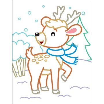 Фото3.Розмальовки з кольоровим контуром 