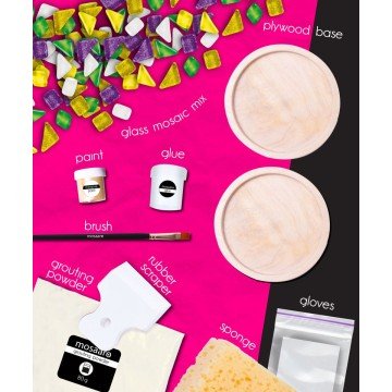 Фото2.Набір для творчості скляна мозаїка «Підставка для чашок» 2шт