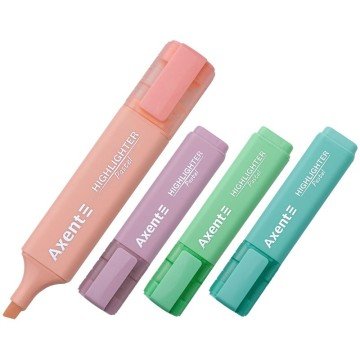 Фото3.Маркер Highlighter 2537-A, 1-5 мм клиноп., набір 4х пастель