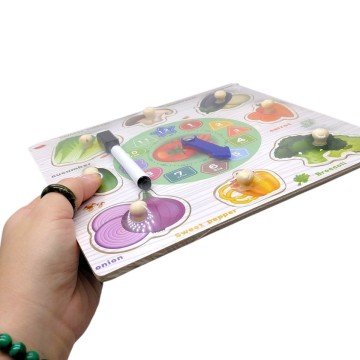 Фото2.Вкладиші дерев’яні (годинник, дошка для малювання, маркер “пиши-стирай”) мікс видів