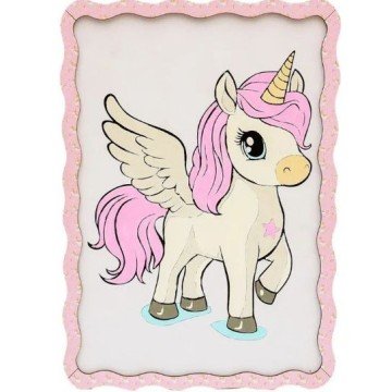 Фото2.Картина по номерах деревʼяна 